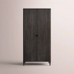 Luvoriel Reeded Cabinet — BLACK OAK