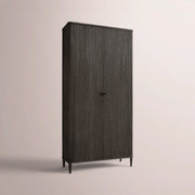 Luvoriel Reeded Cabinet — BLACK OAK