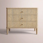 Luvoriel Reeded Closed Nightstand — GREIGE OAK / 32