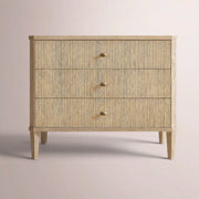 Luvoriel Reeded Closed Nightstand — GREIGE OAK / 32