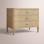 Luvoriel Reeded Closed Nightstand — GREIGE OAK / 32