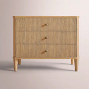 Luvoriel Reeded Closed Nightstand — LIGHT OAK / 32