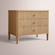 Luvoriel Reeded Closed Nightstand — LIGHT OAK / 32