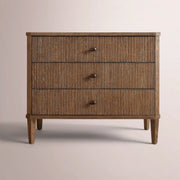 Luvoriel Reeded Closed Nightstand — BROWN OAK / 32