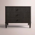 Luvoriel Reeded Closed Nightstand — BLACK OAK / 32