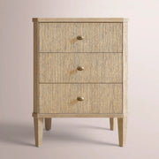 Luvoriel Reeded Closed Nightstand — GREIGE OAK / 20