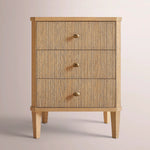 Luvoriel Reeded Closed Nightstand — LIGHT OAK / 20