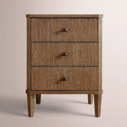 Luvoriel Reeded Closed Nightstand — BROWN OAK / 20