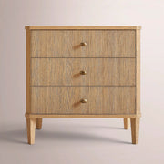 Luvoriel Reeded Closed Nightstand — LIGHT OAK / 26