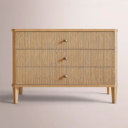Luvoriel Reeded Closed Nightstand — LIGHT OAK / 38