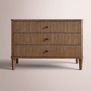 Luvoriel Reeded Closed Nightstand — BROWN OAK / 38