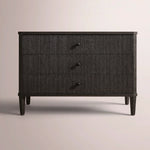 Luvoriel Reeded Closed Nightstand — BLACK OAK / 38