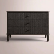 Luvoriel Reeded Closed Nightstand — BLACK OAK / 38