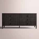 Luvoriel Reeded Drawer Dresser — BLACK OAK / 6-DRAWER