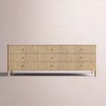 Luvoriel Reeded Drawer Dresser — GREIGE OAK / 9-DRAWER