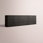 Camora Drawer Dresser — BLACK OAK / 90