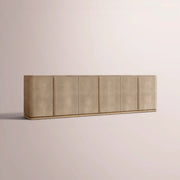 Liromelle Shagreen Sideboard — TAUPE SHAGREEN/GREIGE BRUSHED OAK / 6-DOOR 96