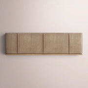 Liromelle Shagreen Media Console — TAUPE SHAGREEN/GREIGE BRUSHED OAK / 6-DOOR 96