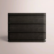 Liromelle Shagreen Closed Nightstand — EBONY SHAGREEN/BLACK BRUSHED OAK / 32