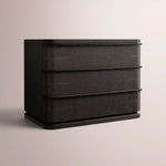 Liromelle Shagreen Closed Nightstand — EBONY SHAGREEN/BLACK BRUSHED OAK / 32