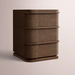 Liromelle Shagreen Closed Nightstand — MOCHA SHAGREEN/BROWN BRUSHED OAK / 20