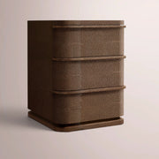 Liromelle Shagreen Closed Nightstand — MOCHA SHAGREEN/BROWN BRUSHED OAK / 20