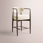 Vavelle Fabric Bar & Counter Stool — BLACK OAK / BRONZE