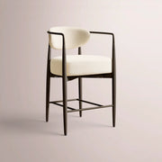 Vavelle Fabric Bar & Counter Stool — BLACK OAK / BRONZE