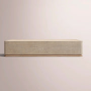 Liromelle Shagreen Rectangular Plinth Coffee Table — TAUPE SHAGREEN/GREIGE BRUSHED OAK / 76