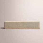 Liromelle Shagreen Rectangular Plinth Coffee Table — TAUPE SHAGREEN/GREIGE BRUSHED OAK / 64