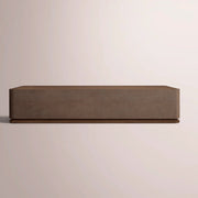 Liromelle Shagreen Rectangular Plinth Coffee Table — MOCHA SHAGREEN/BROWN BRUSHED OAK / 76