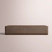 Liromelle Shagreen Rectangular Plinth Coffee Table — MOCHA SHAGREEN/BROWN BRUSHED OAK / 64