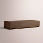 Liromelle Shagreen Rectangular Plinth Coffee Table — MOCHA SHAGREEN/BROWN BRUSHED OAK / 64