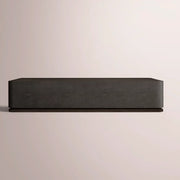 Liromelle Shagreen Rectangular Plinth Coffee Table — EBONY SHAGREEN/BLACK BRUSHED OAK / 76