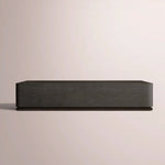 Liromelle Shagreen Rectangular Plinth Coffee Table — EBONY SHAGREEN/BLACK BRUSHED OAK / 64