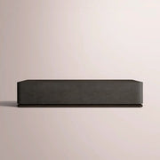 Liromelle Shagreen Rectangular Plinth Coffee Table — EBONY SHAGREEN/BLACK BRUSHED OAK / 52