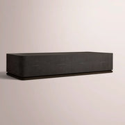 Liromelle Shagreen Rectangular Plinth Coffee Table — EBONY SHAGREEN/BLACK BRUSHED OAK / 76