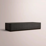 Liromelle Shagreen Rectangular Plinth Coffee Table — EBONY SHAGREEN/BLACK BRUSHED OAK / 52
