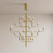 Ramelle Alabaster Tiered Branch Chandelier