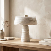Ribbed Alabaster Table Lamp