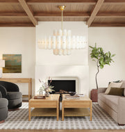 Lorna Glass Double Tier Chandelier 25