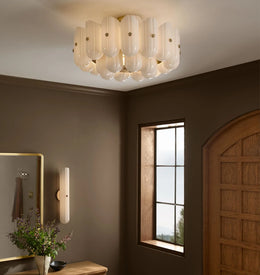Lorna Glass Double Tier Flush Mount 25