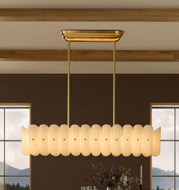 Lorna Glass Linear Chandelier 55