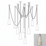 Romilly Alabaster Cascading Cone Chain Chandelier