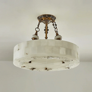 Round Aurevia Alabaster Ceiling Light