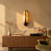 Sculptural Curved Alabaster Wall Lamp