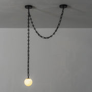 Alabaster Spherical Chain Chandelier