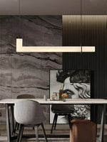 L-Shaped Linear Alabaster Pendant Lamp — image 13