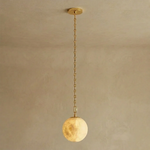Alabaster Spherical Chain Chandelier
