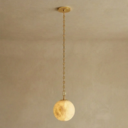 Alabaster Spherical Chain Chandelier